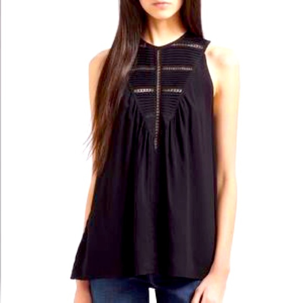 Theory Carlina Tank Top with Lace Detail. Size M